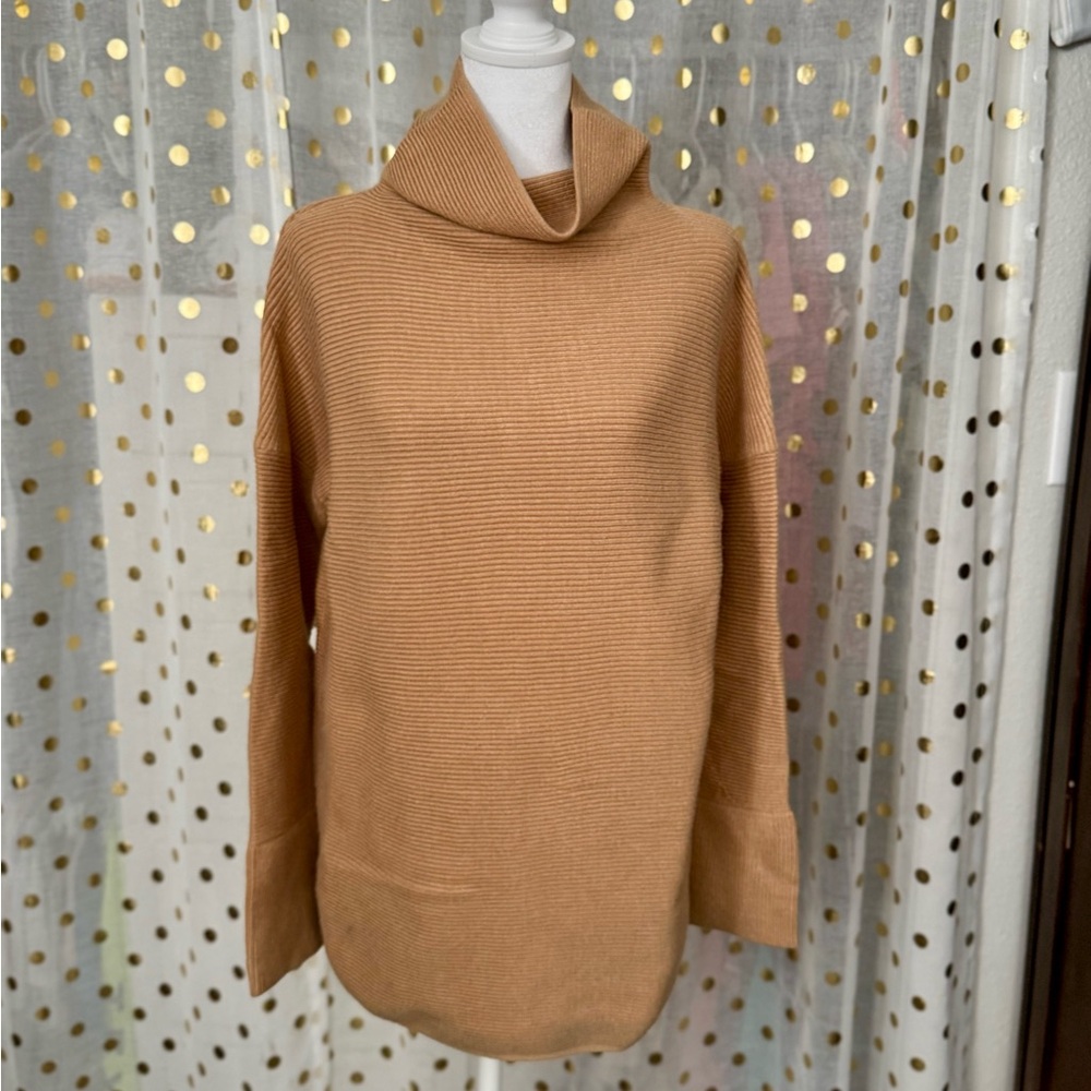 Cozy Tan Turtleneck Sweater